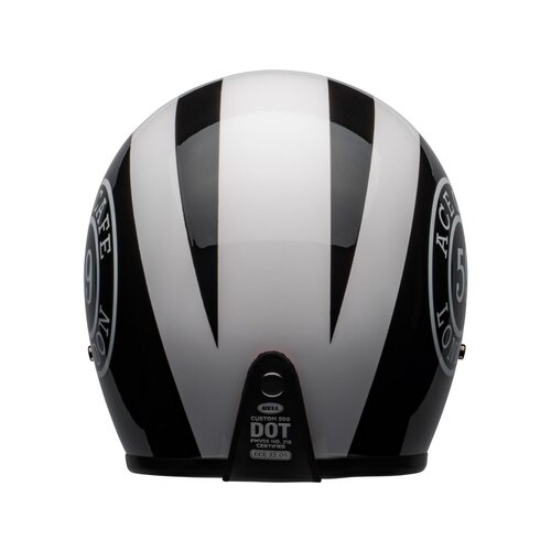 Custom 500 DLX Helm Ace Cafe 59 Glans Zwart / Wit