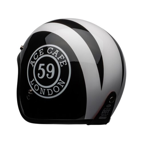 Custom 500 DLX Helm Ace Cafe 59 Glans Zwart / Wit