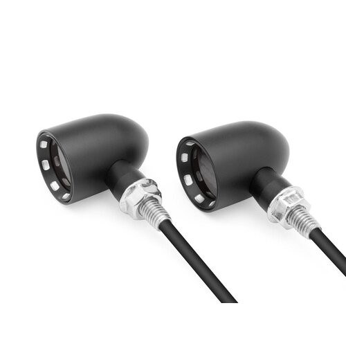 Mini clignotants DERBY noirs classiques à LED - usinage CNC