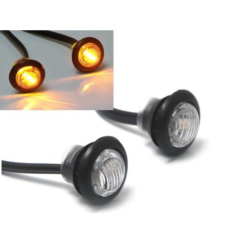 Amber 12V round mini turn signal LED
