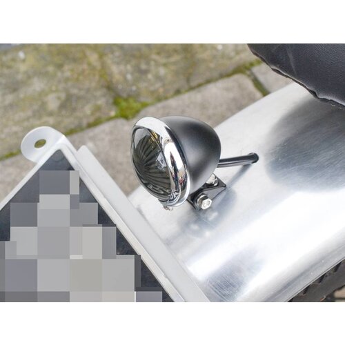 Smoke Tail Light LED type Bates Style 2 Chrome Black