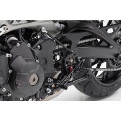Yamaha MT-09/XSR 900 2-Slide Fußrastenanlage Schwarz