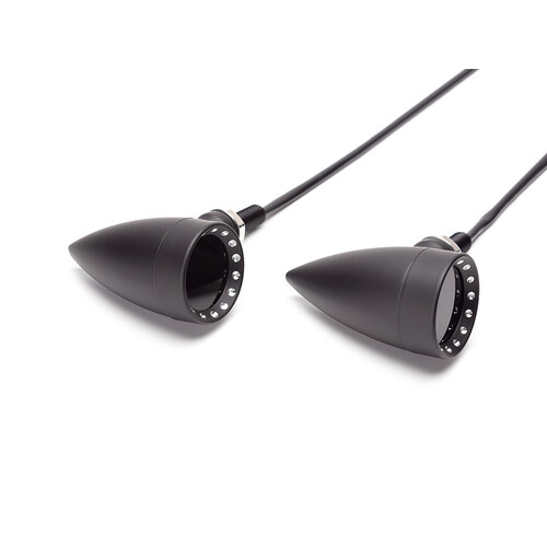 Black Bullet Alloy Integrated LED Daytime Running Lights + Turn Signals