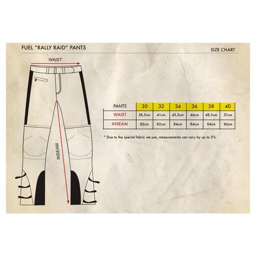 FUEL Pantalon bleu "Rally Raid"