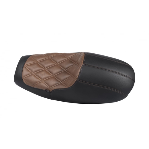 Motone Selle Bonneville Café Racer Diamond Stitch - Noir/Brun