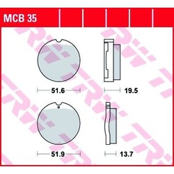 Honda CB Plaquettes de frein avant MCB35