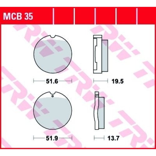 Honda CB Plaquettes de frein avant MCB35