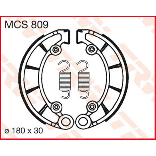 Honda CB Brake shoes MCS809