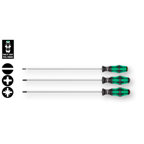 Wera Kraftform 3-piece screwdriver set 300mm 335/350/355/3