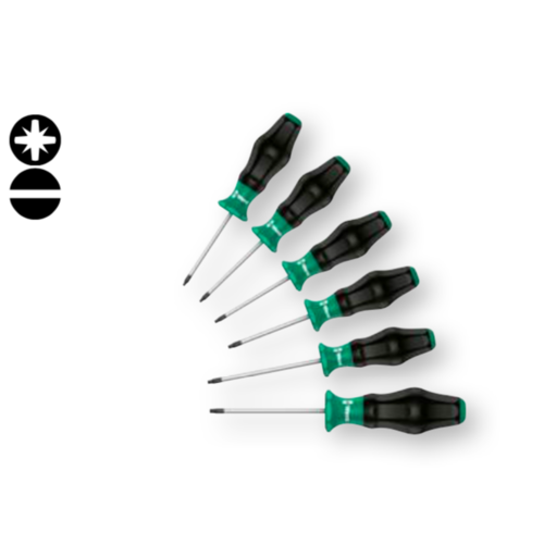 Wera Schroevendraaierset 6 -delig Kraftform comfort 1367/6 TORX®