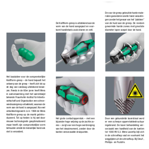 Wera Schroevendraaierset 6 -delig Kraftform comfort 1367/6 TORX®