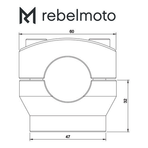 Rebelmoto Risers 28,6mm Hauteur 32mm