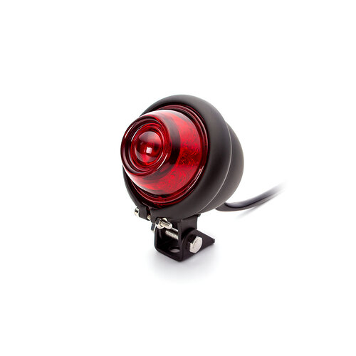 Vintage Retro LED Achterlicht Rood / Zwart