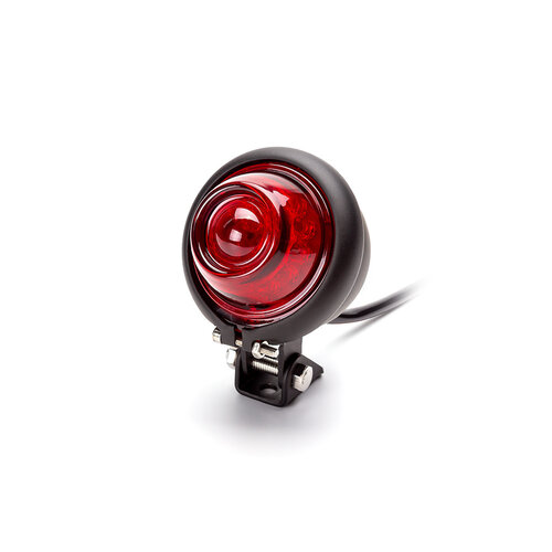 Vintage Retro LED Achterlicht Rood / Zwart