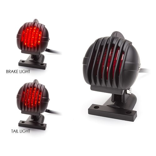 Prison Retro Grill LED Rear Light Red / Black