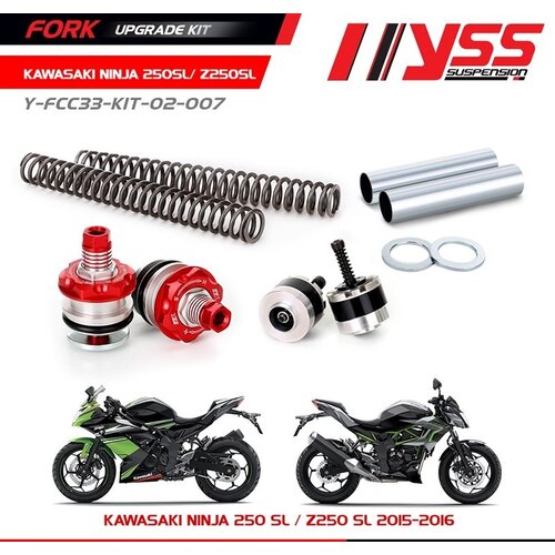 YSS Fork Upgrade Kit Kawasaki Ninja 250SL 15<; Z250SL 15<