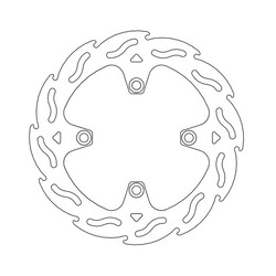 Disque de frein arrière Flame Triumph Bonneville, Scrambler, Thruxton, Triple, Sprint, Sport 05-current