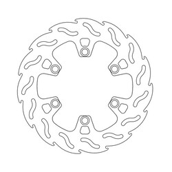 Disque de frein arrière Flame Kawasaki KLX 650 (R) 93-03
