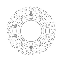 Vordere Bremsscheibe Flame Floating Yamaha FZ6 (R), XJ6, YZF, MT, Niken, Tracer, XSR, XV 03-Strom