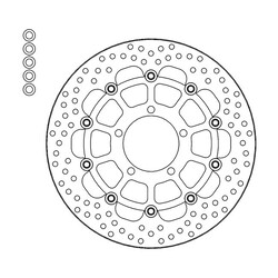 Vordere Bremsscheibe Halo Floating Triumph Bonneville / S-Cup / S-Scrambler / S-Twin / Bobber / Thruxton 09-aktuell