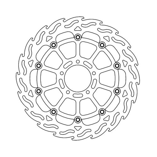 Moto Master Vordere Bremsscheibe Flame Floating Ducati Scrambler 800 15-Strom