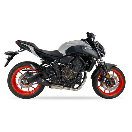 Système d'échappement complet en acier inoxydable MK2, Yamaha MT-07 14-20, TRACER 700 17-, XSR 700 16 (couleur choisie)