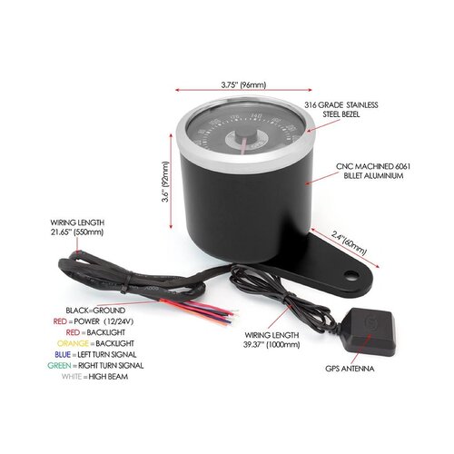 Smiths Replica GPS KPH Speedometer 85 mm