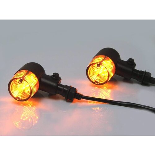 Black Classic Barrel LED Turn Signals