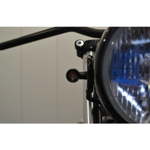 Matte Black Mini LED Blinker Typ "Ladz"