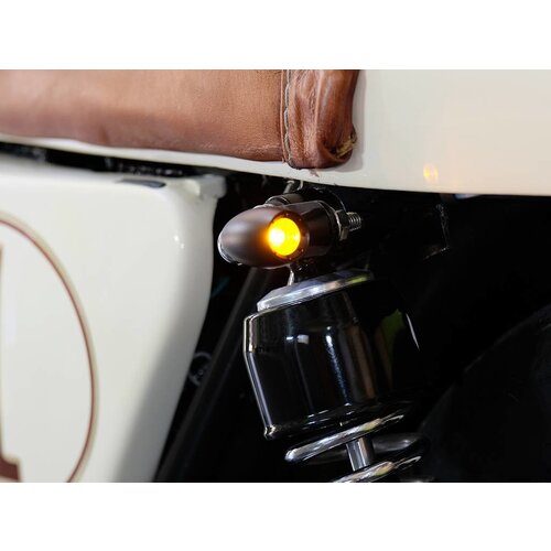 Matte Black Mini LED Blinker Typ "Ladz"