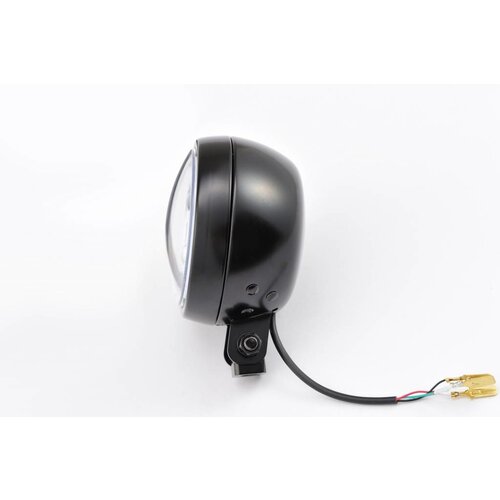 Daytona 4.5" LED Halo Headlight "Capsule120" Black  Bottom-Mount