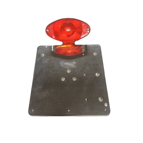 Universal plate holder including tail light