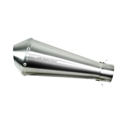 Pot d'échappement universel Megaphone an acier inoxyable brossé