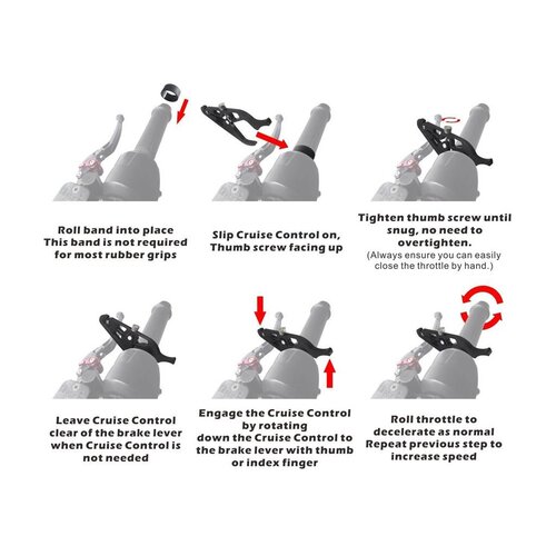 Einstellbare Cruise Control Matte Schwarz