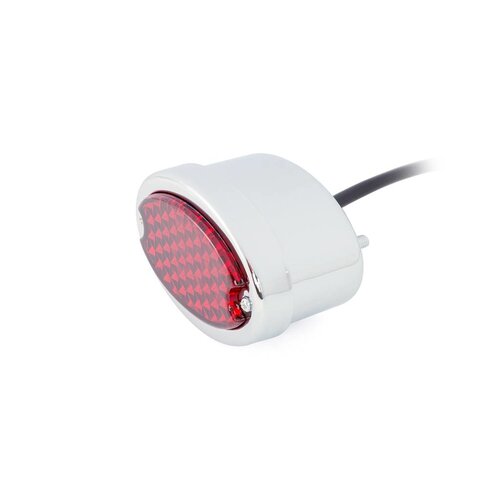 Metal oval light (red, chrome)