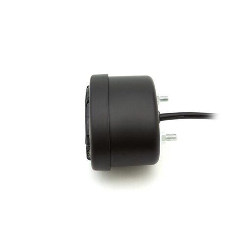 Metal oval light (smoke /red, matt black)