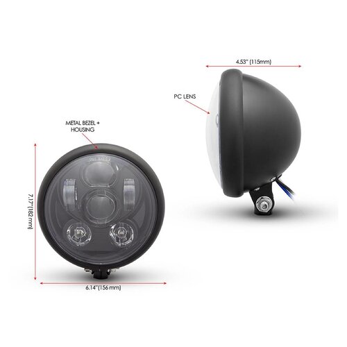 5.75” Custom Six Projectors Headlight