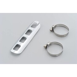 Protection droite chromée pour pot d'échappement
