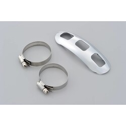 Protection courbée chrome pour pot d'échappement