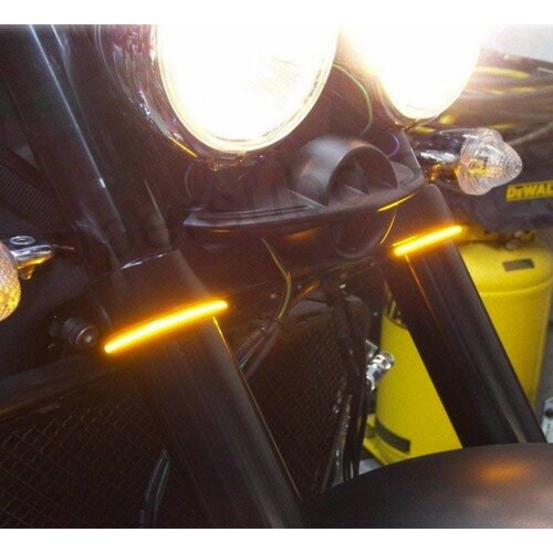 Set of LED Front Fork Indicators Bendable