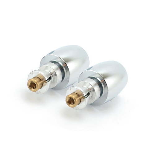 TRW Bar ends for 22mm steel handlebars -Chrome MCL217-SC