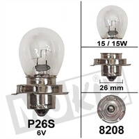 Lampe P26S 6 Volt 15W