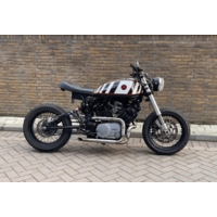 Yamaha XV Virago Slashcut Exhaust With A Building Muffler