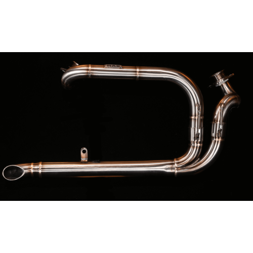 MAD Exhaust Yamaha XV Virago Slashcut Auspuff mit einem Schalldämpfer