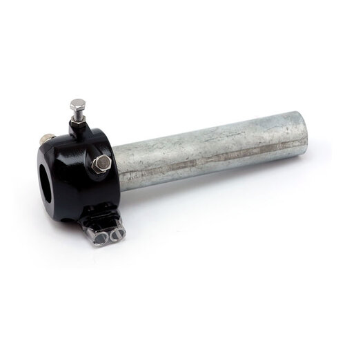 Emgo Throttle Grip 22Mm Black Metal Twin-pull