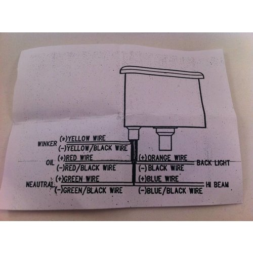 140 km/h Black Speedometer with 4 indicator lights