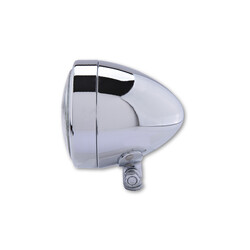 Chromen koplamp Bullet, onderste montage grootlicht H4