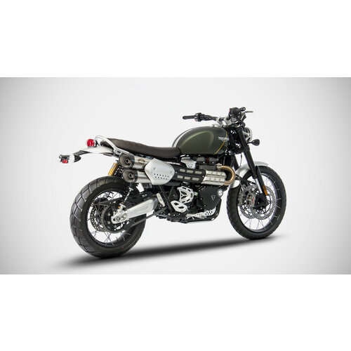 2-2 Slip on rear silencer Triumph Scrambler 1200, 19-