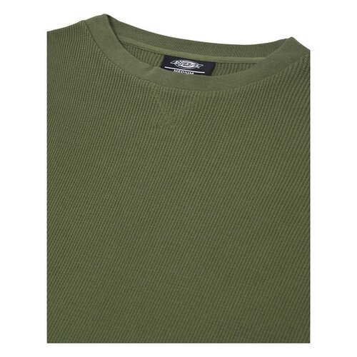 Zwolle Waffle Sweater Army Green