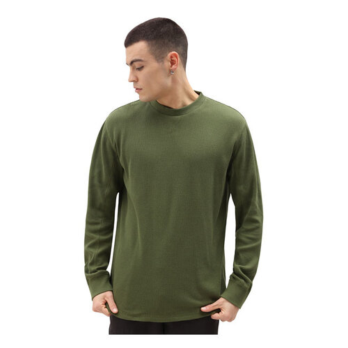 Zwolle Waffle Sweater Army Green